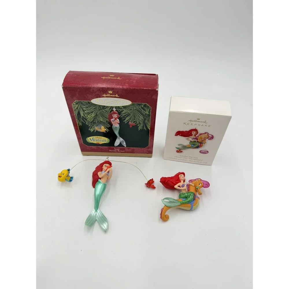 Hallmark Disney Little Mermaid Ariel & Under The Sea Christmas Ornaments